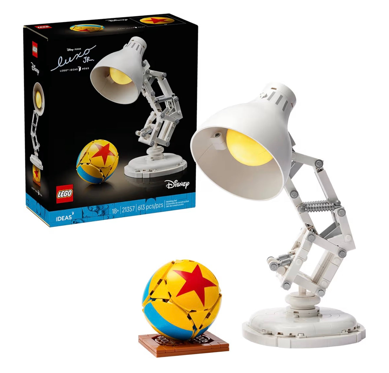 LEGO Ideas Pixar Luxo Jr Lamp 21357 – 613 pcs – Complete / Damaged Box
