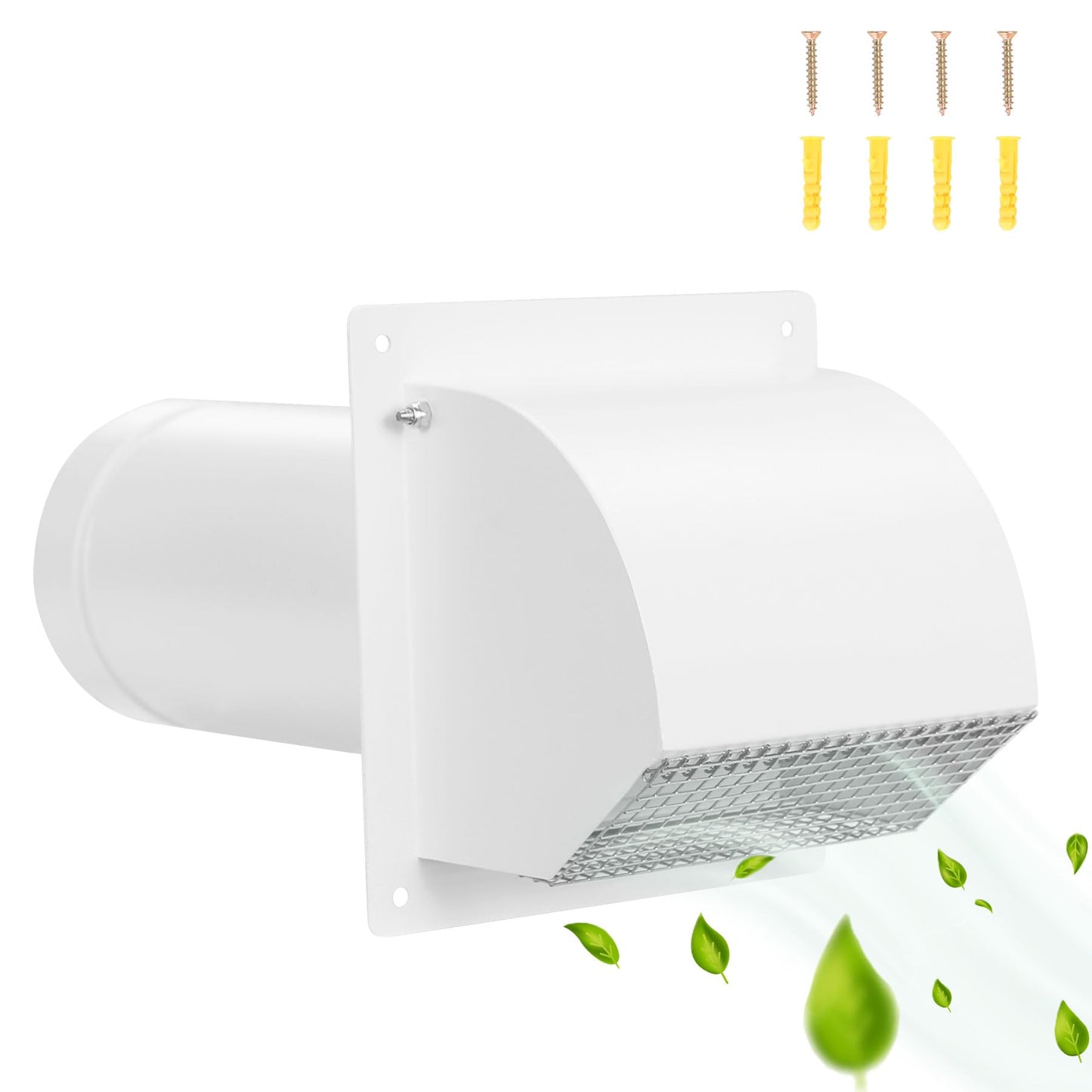 4” Steel Hooded Wall Vent with Screen