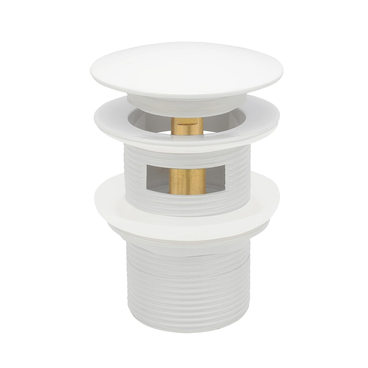 Ouditon Tub Stopper Bathtub Drain, Brass Pop-Up Freestanding Bathtub Drain Stopper, Fits Most Freestanding Tub Rough- In Kits (White)