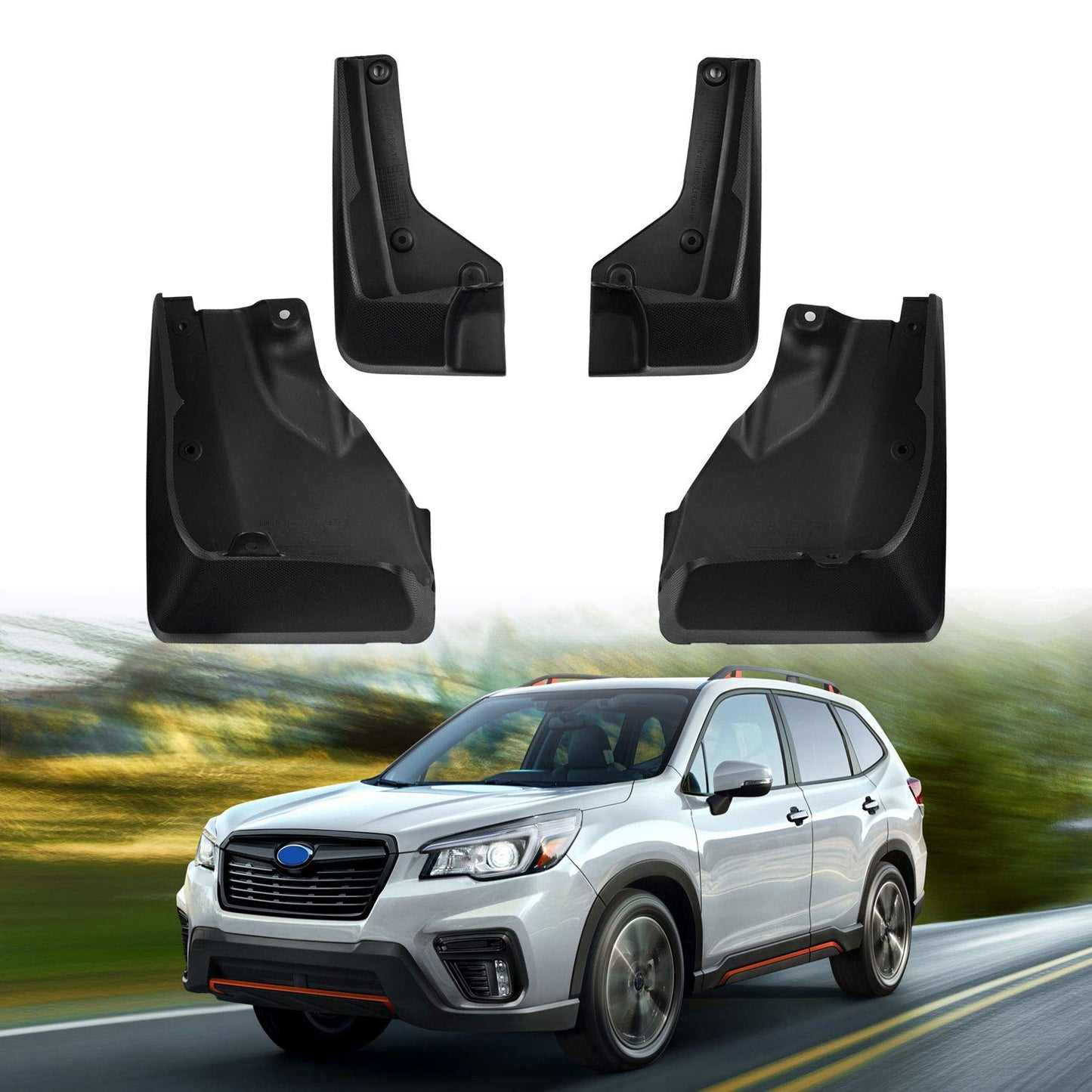 Powerty Mud Flaps Splash Guards For 2019-2023 2024 Subaru Forester Accessories, Mudflap Front And Rear Fender Flares ABS Mud Guard 4PCS For Forester 2019-2024 (NOT For 2025 Forester)
