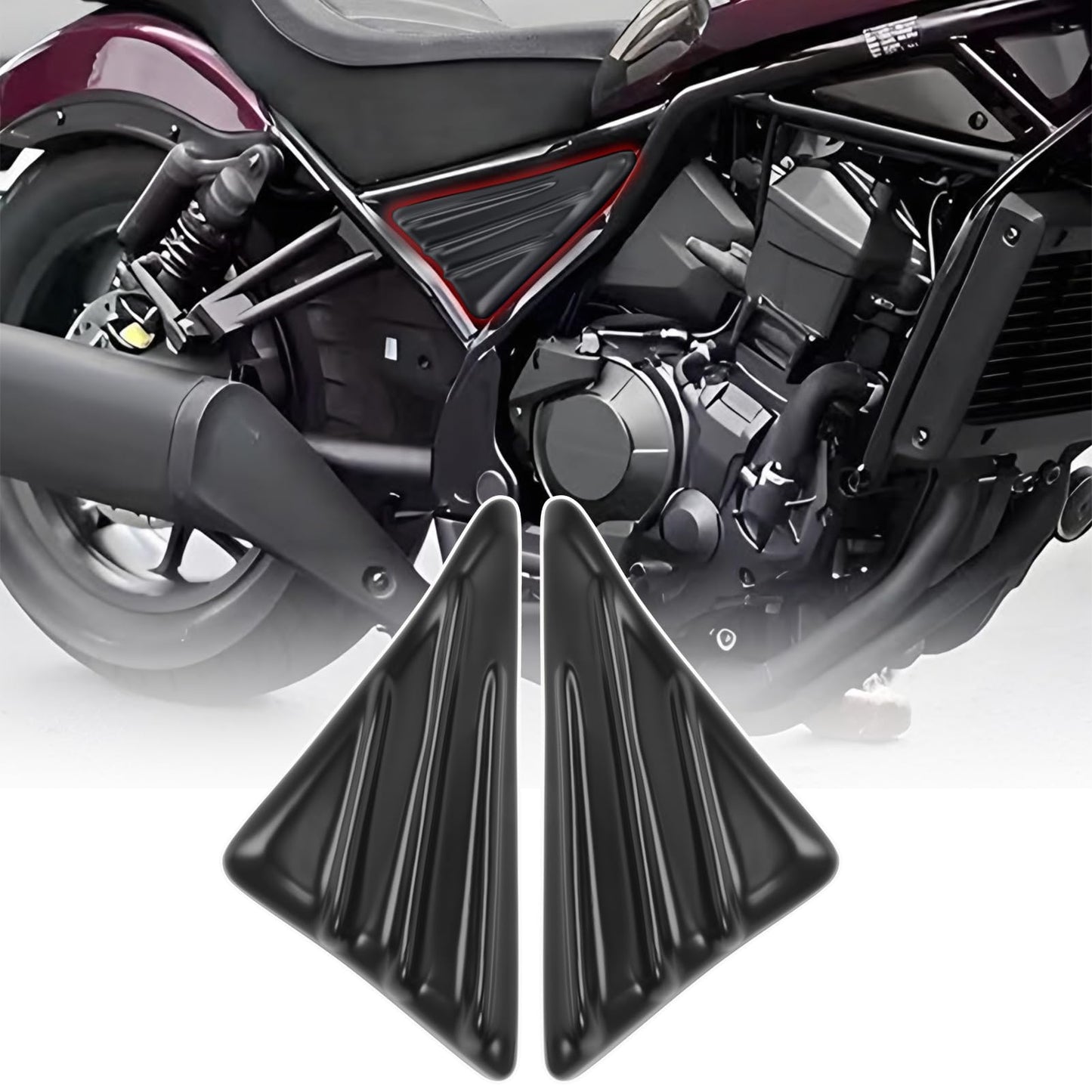 WOOGA Left Right Under Seat Side Cover Panel Side Panel Trim Decorative Cover Compatible For Ho&N&Da Rebel CMX1100/DCT REBEL1100 CMX-1100 Accessories 2021-2024