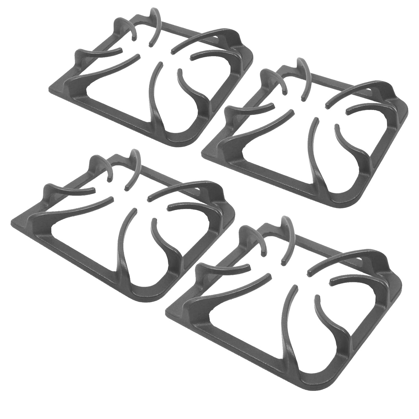 316202405 Grate (4 Pcs) For Frigidaire Gas Stove Burner Square Grate Kenmore Gas Range Stove Burner Grates Parts Replacement, Burner Pot Holder Cast Iron Grate?Gas Cooktop Parts Stove Top Grate