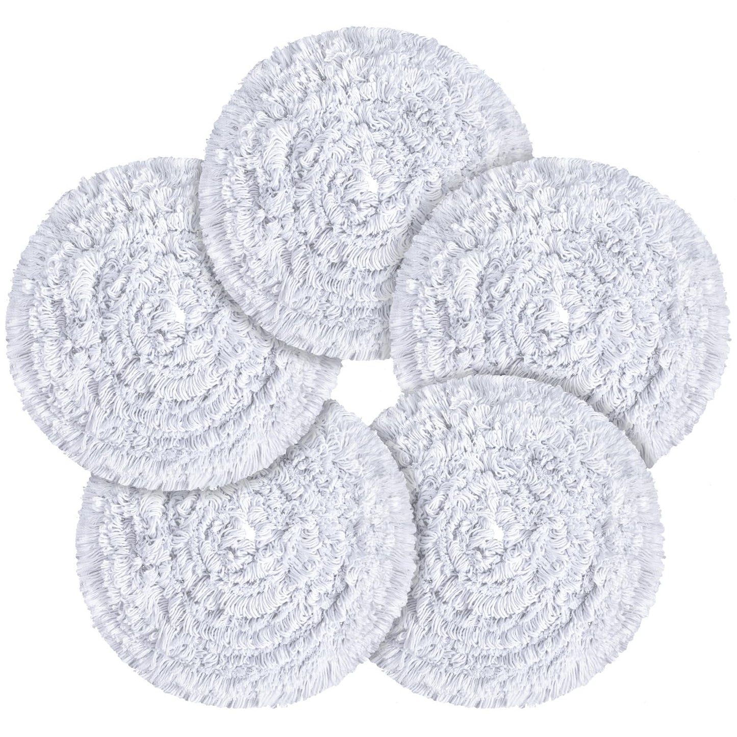 Tioncy 5 Pcs 19 Inch Carpet Bonnet Pads Rayon Blend Commercial Carpet Scrubber Brush Abrasion Absorbency Grade Rug Scrubber For Aggressively Loosen Rug Soil