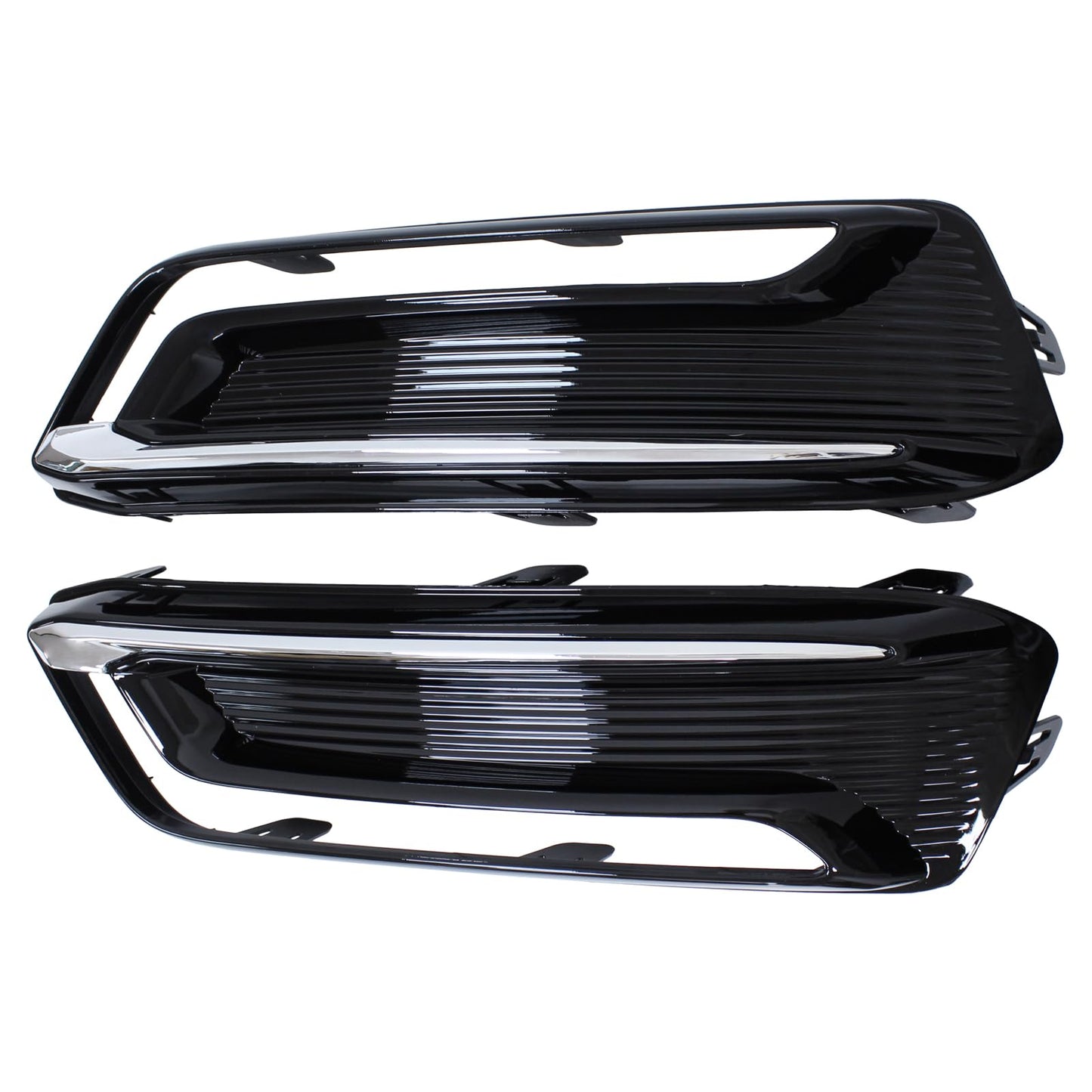 MOTOKU Front Driver and Passenger Side Fog Light Cover Bezel with DRL Hole for Chevrolet Impala 2014-2020