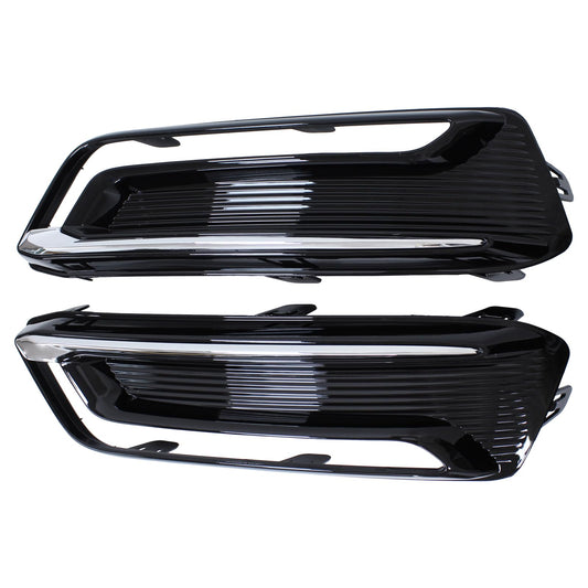 MOTOKU Front Driver and Passenger Side Fog Light Cover Bezel with DRL Hole for Chevrolet Impala 2014-2020