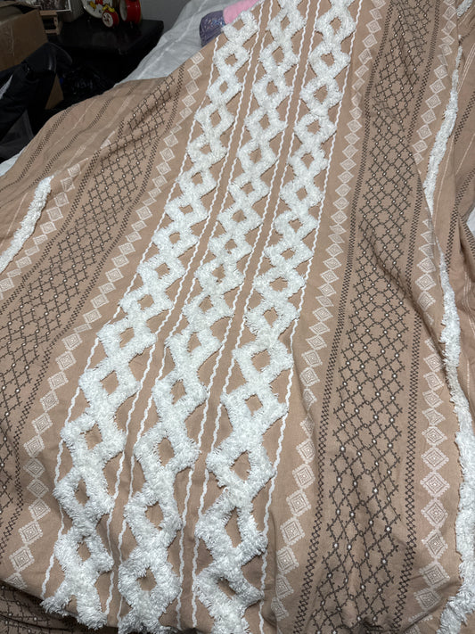 A INK+IVY Tufted Chenille Tab‑Top Curtain Panel
