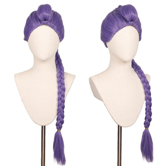 Long Purple Braided Wig