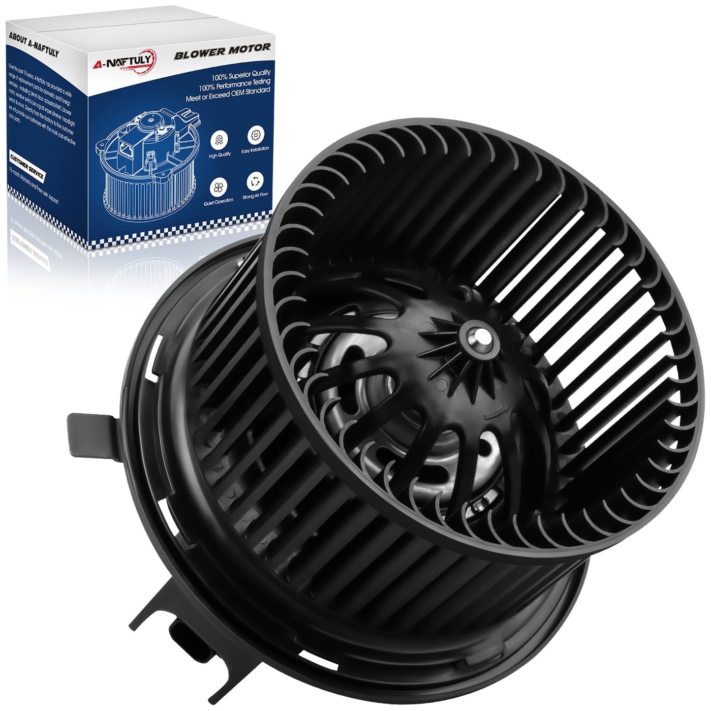 A-NAFTULY AC Blower Motor With Fan Replacement Fits For 2002-2006 Jeep Wrangler, Jeep Liberty 2002 2003 2004 2005 2006 2007, HVAC Plastic Heater Blower Motor, Replace# 700154, 5066553AA, 5139720AA