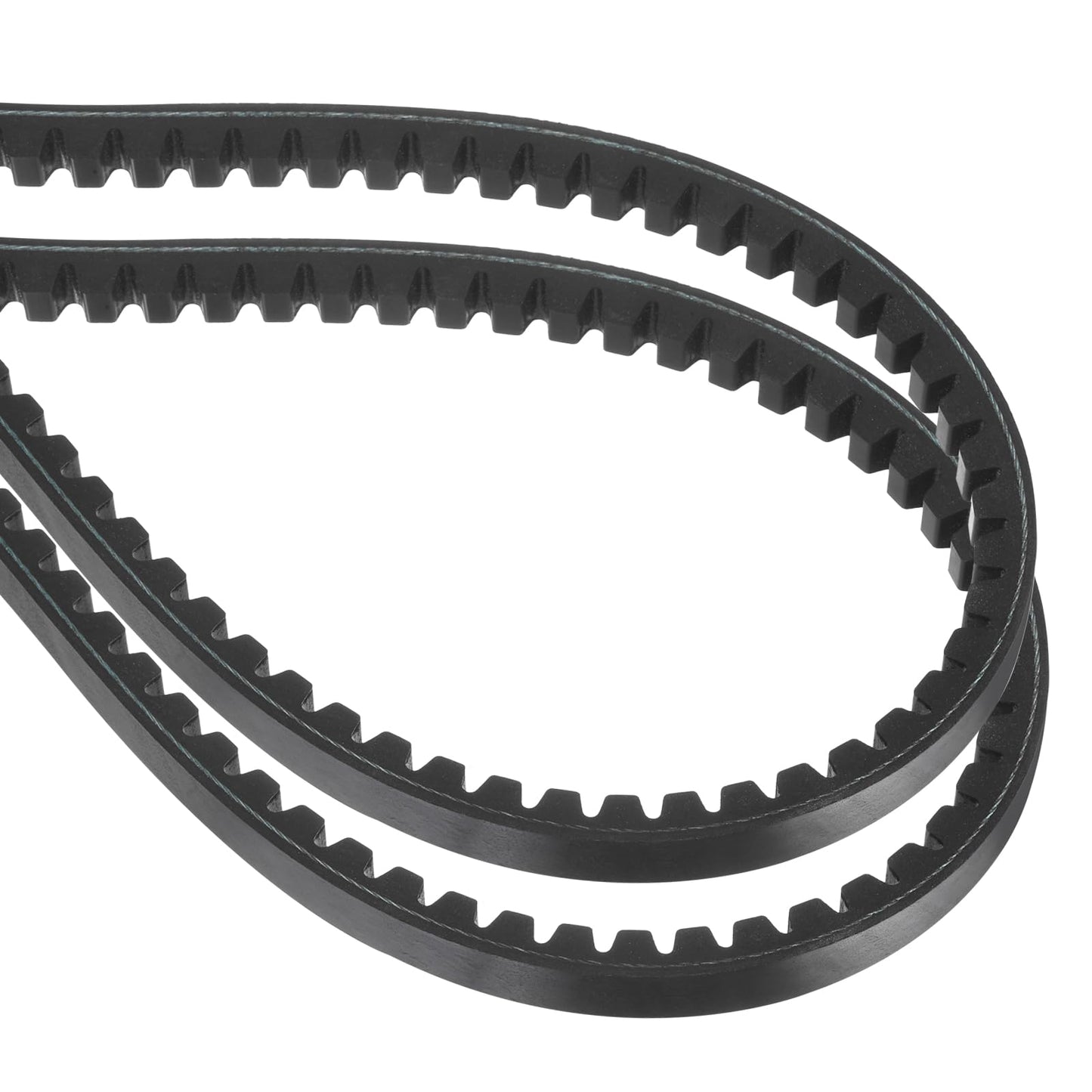 Uxcell 2 Pcs BX77 EPDM V-Belt, Raw Edge Cogged Industrial Rubber V Belt 0.67" Width X 77" Inside Circumference