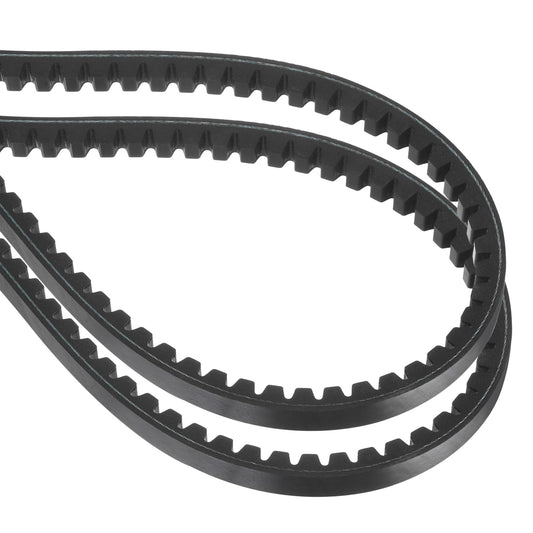 Uxcell 2 Pcs BX77 EPDM V-Belt, Raw Edge Cogged Industrial Rubber V Belt 0.67" Width X 77" Inside Circumference