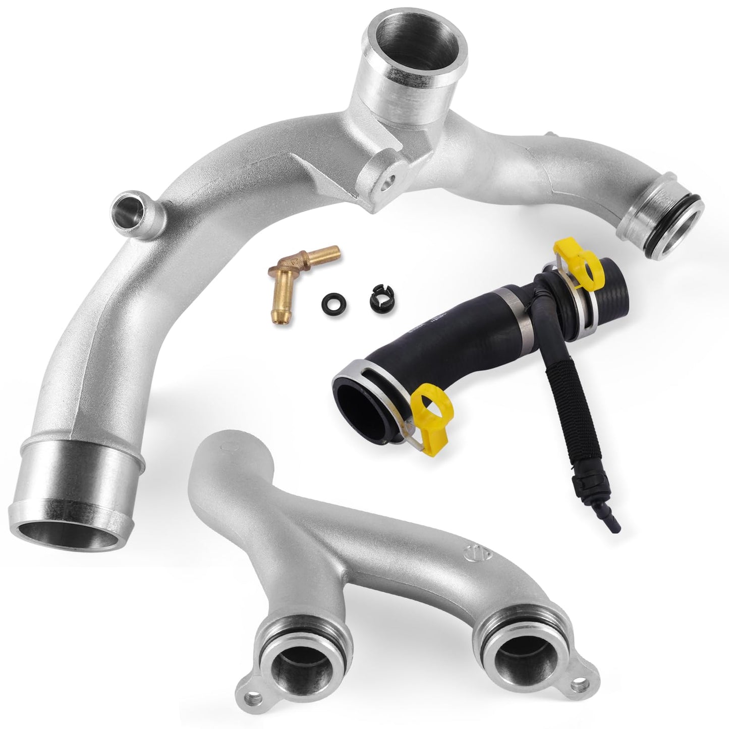 TAUTOY (OEM Part) LR090630 LR092992 AJ813917 Engine Coolant Pipe Water Outlet Tube For 2014-2023 Land Rover Range Rover Sport Velar Discovery Defender 110 90 Radiator Coolant Flange 3.0L 5.0L