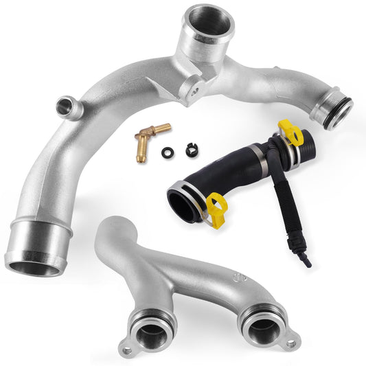 TAUTOY (OEM Part) LR090630 LR092992 AJ813917 Engine Coolant Pipe Water Outlet Tube For 2014-2023 Land Rover Range Rover Sport Velar Discovery Defender 110 90 Radiator Coolant Flange 3.0L 5.0L