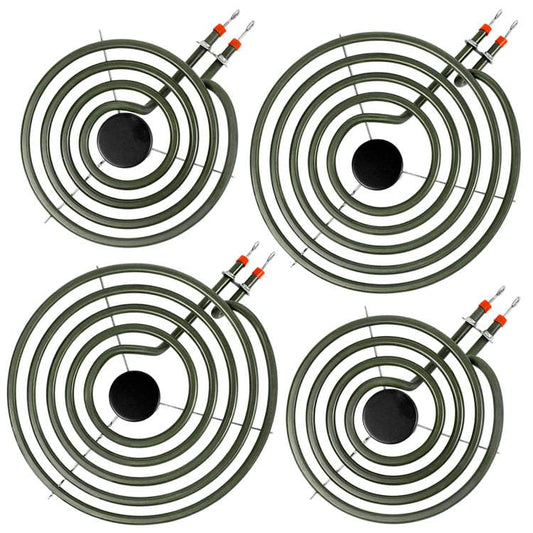 S-Union 4 Pack MP22YA Electric Range Burner Element Unit Set - 2 Pcs MP15YA 6" And 2 Pcs MP21YA 8" Replacement For Hardwick & Kenmore & Maytag & Norge & Whirlpool Electric Range Stove