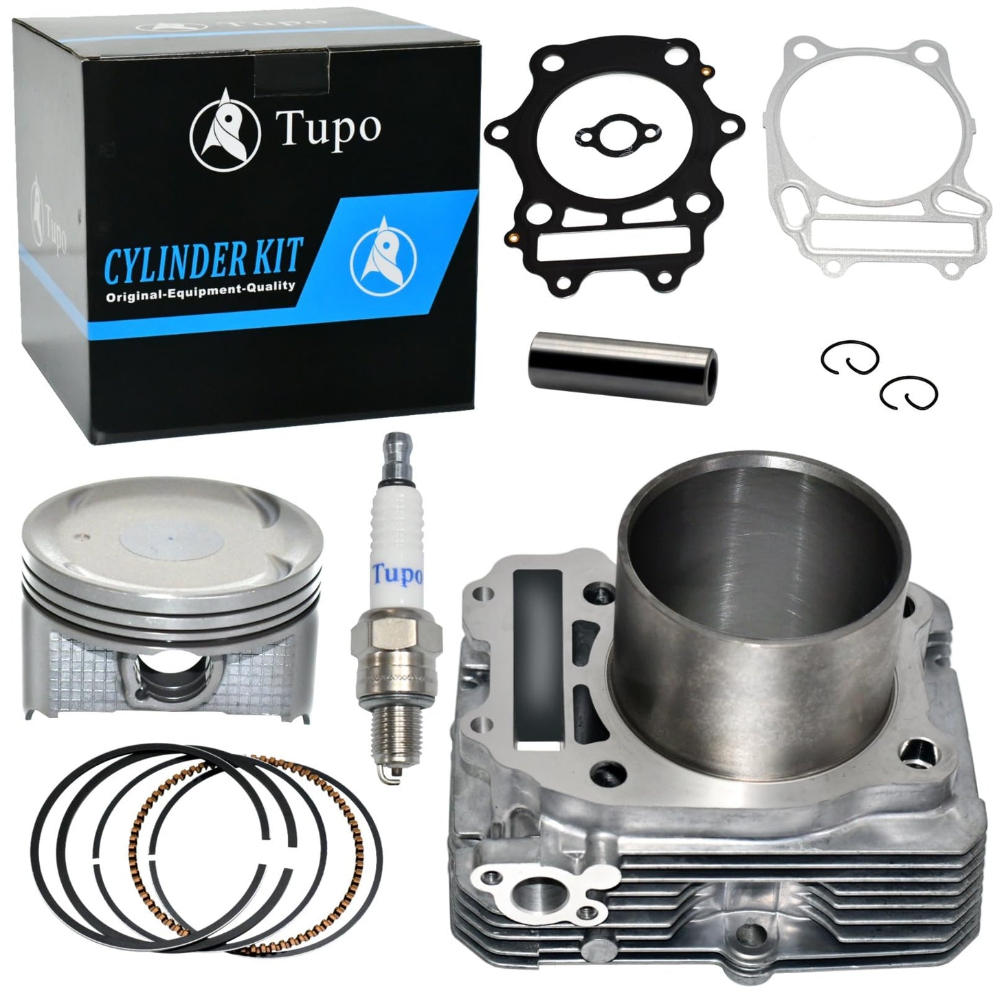 Tupo 82mm 376cc Cylinder Piston Ring Gasket Top End Rebuild Kit Compatible With Artic Cat 400 Suzuki Eiger 400 King Quad 400 Eiger400 2002-2022