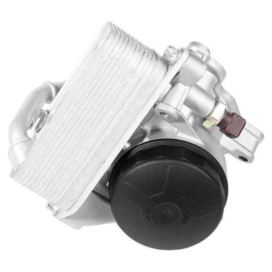 Oil Filter Housing Assembly With Engine Oil Cooler 11428642289 Replacement For BMW 328i 2011-2015, 528i XDrive 2010-2011, BMW X1 2013-2015, X3 2009-2015 2.0L 2.5L 3.0L W/Oil Filter Housing Cap Gasket