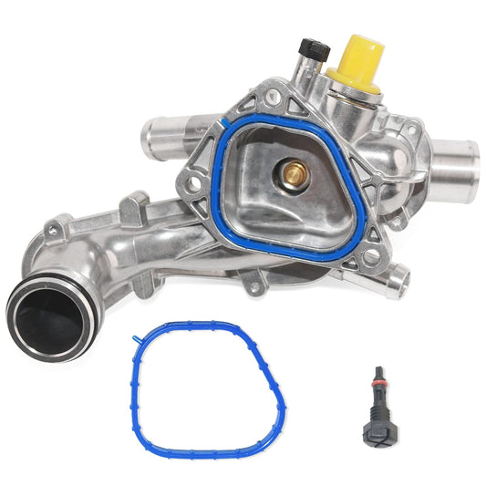 XUNUOPARTS Aluminum Thermostat Housing Compatible With 2007-2013 Mini Cooper 1.6L 2011-2013 Mini Cooper Countryman 1.6L Replace# 11537534521 11538699290 902-812