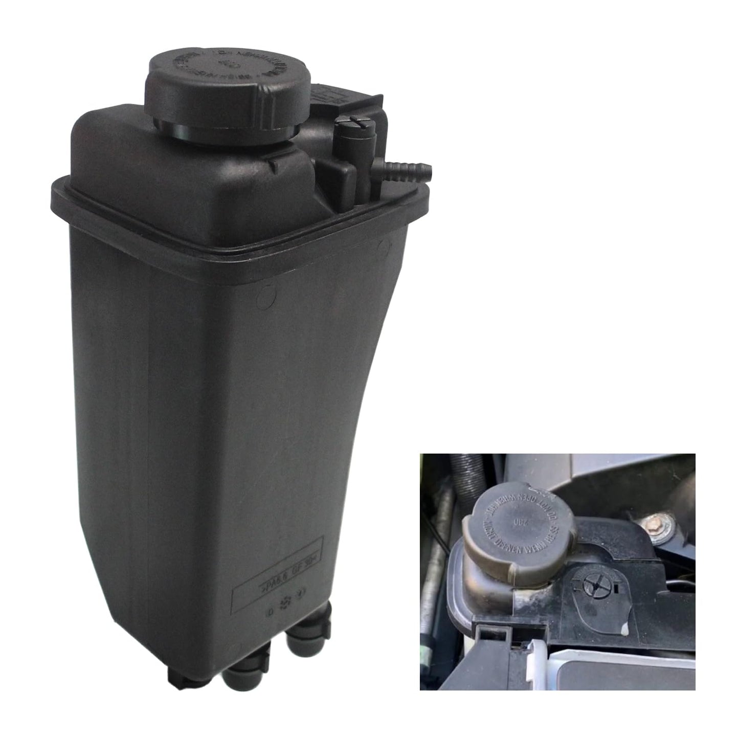 PPNZQAUT 17111436381 Engine Coolant Reservoir Tank With Cap Compatible With 2001 - 2003 BMW 525i L6 2.5L / 530i L6 3.0L, 1999 - 2000 BMW 528i / 528it L6 2.8L | Overflow Reservoir?603-536