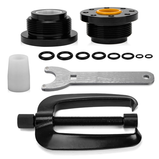 Hydraulic Steering Cylinder Seal Kit - PSLER Front Mount Hydraulic Steering Support Bracket Puller For HC5340 HC5341 HC5343 HC5344 HC5346