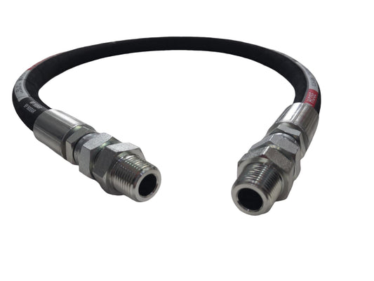 Upgraded Compressor Jumper Hose, High-Temperature 320°F, 1/2" X 40"Length, 1/2" NPT Male Connector, Both Sides Fittings Rotate Freely, 700 PSI