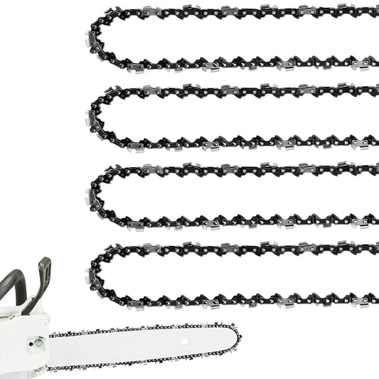 4 Pack Chainsaw Chain For 20 Inch Bar, .325" Pitch, .050'' Gauge, 80 Drive Links Fits Husqvarna 450 Rancher Craftsman Jonsered And More