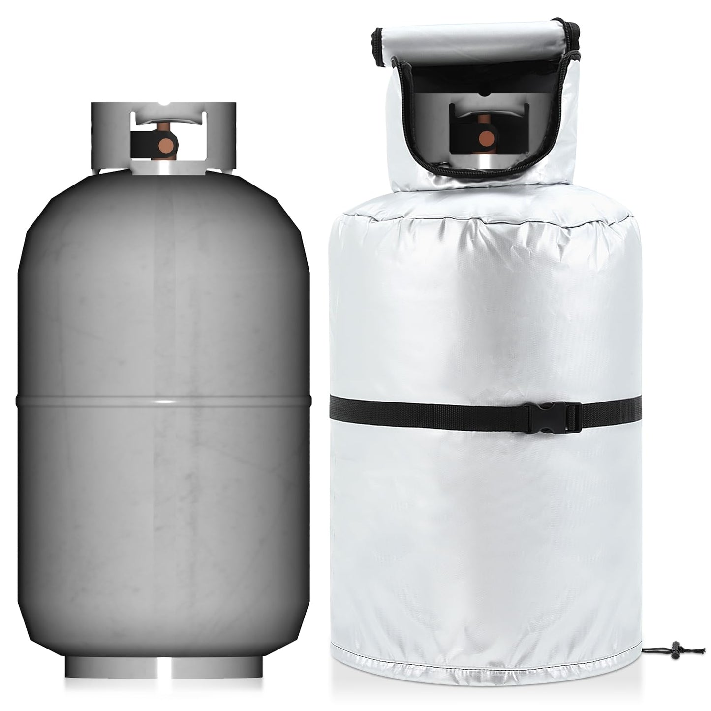 Geelin 30lb Propane Tank Winter Cover Thickened Built-In Anti-Freezing Felt Openable Top Waterproof, Dustproof, UV Resistant And Frost Resistant Propane Gas Can Protection Covers For Tank Protection