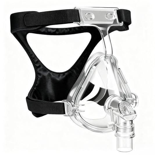 CPAP Masks - Full Face CPAP Mask With Headgear, Full Cover Replacement Kit, Reusable Sleep Apnea Mask, CPAP Full Face Masks Accessories Supplies - Large