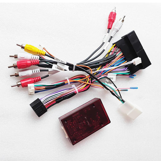 Fit For Hyundai Sonata/IX35/IX45/Tucson Kia K3 16pin Car Radio Stereo Power Retrofit Wiring Harness Cable Adapter W/Can Bus Decoder