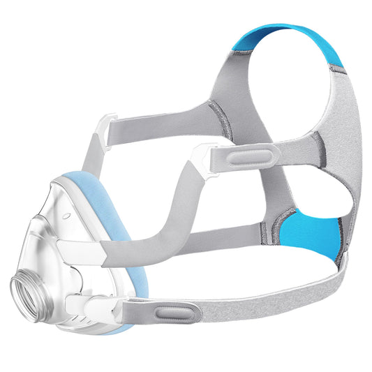 Replacement F20-Style Fabric Mask Set (Medium) - No Silicone Contact, CPAP Full Face Cushion Combo For Airfit F20 & Airtouch F20, Instantly Cool Touch & No Stuffiness Even In Hot Weather (No Elbow)