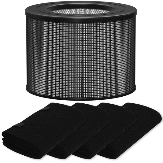 Ontheone True HEPA Filter Replacement Compatible With Filter Queen Defender 4000 7500 360 Air Cleaner Purifier, High-Efficiency True HEPA Filter With 4 Activated Carbon Pre-Filter