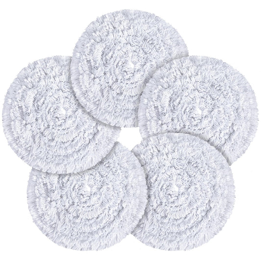 Tioncy 5 Pcs 19 Inch Carpet Bonnet Pads Rayon Blend Commercial Carpet Scrubber Brush Abrasion Absorbency Grade Rug Scrubber For Aggressively Loosen Rug Soil