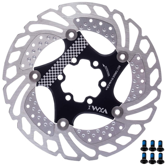 YBEKI Premium Floating Disc Brake Rotor (140/160/180/203mm) - 7075-T6 Aircraft Aluminum Core & Stainless Steel - 72° 6-Bolt Design For MTB/Road/BMX - 0.08mm Precision & Enhanced Heat Dissipation