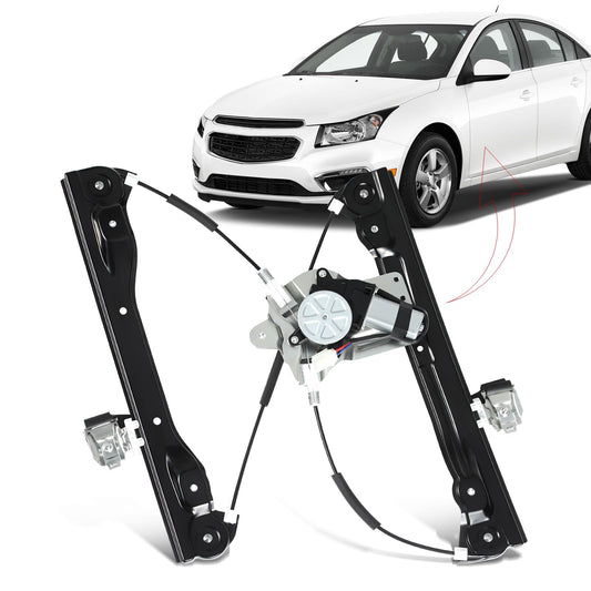 ISINFLASH Front Left Driver Side Power Window Regulator With Motor Fit For 2012-2015 Chevy Cruze 2016 Cruze Limited (2 Pins Terminal Connector Only) W/O Anti-Pinch Replace 751-739