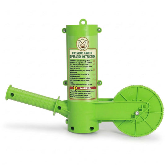 Feroca Firewood Marker Tool - Automatic Paint Marking Device With 16'' Roller Wheel, Durable Firewood Measuring Tool For Log Cutting & Woodworking, Measuring Accessory For Chainsaw Portable Design