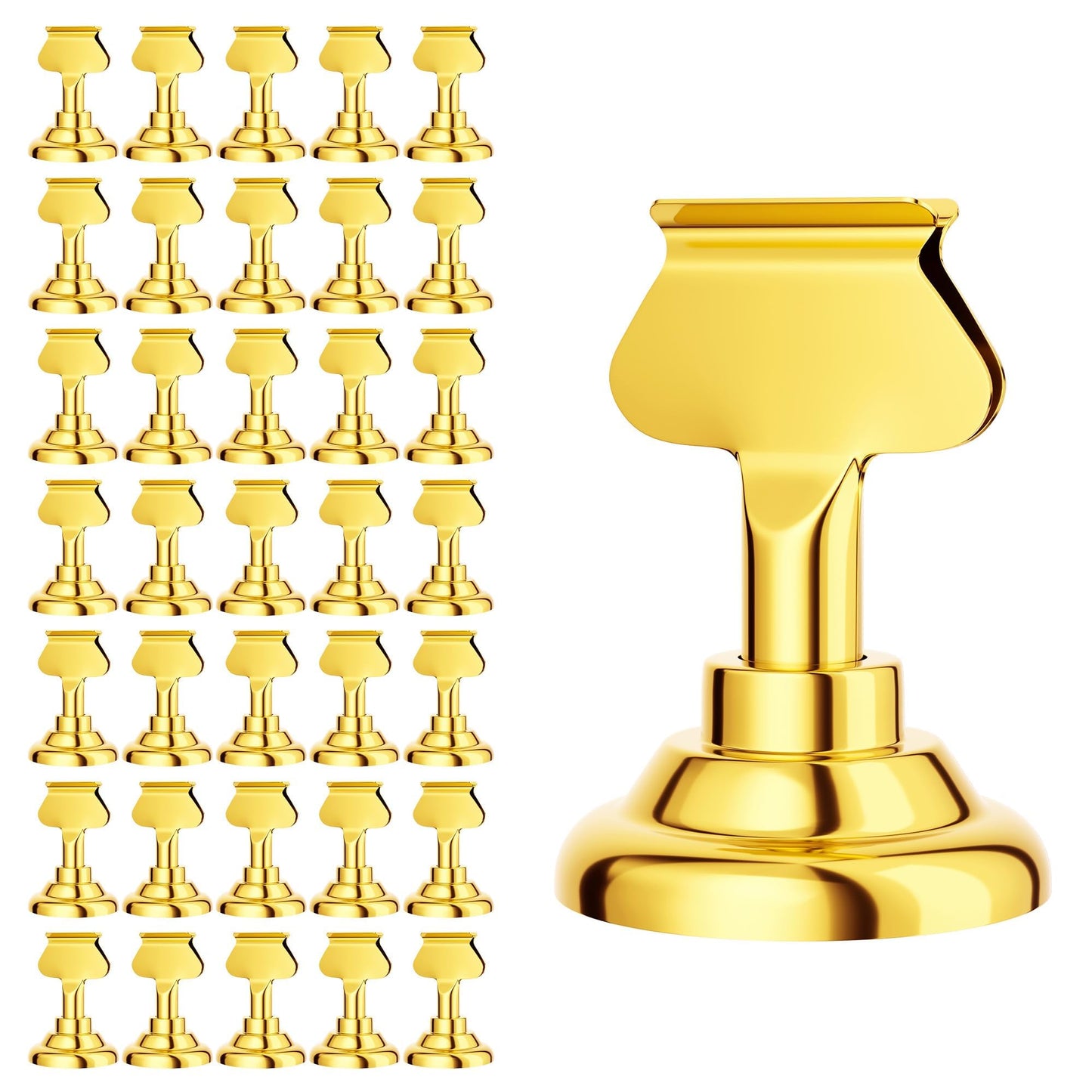 Urban Deco 36 Pieces Table Card Holder Place Card Holders 1.7 Inches Gold Steel Card Holders For Photos, Food Signs, Memo Notes, Weddings, Restaurants, Birthdays(Gold 36PK)