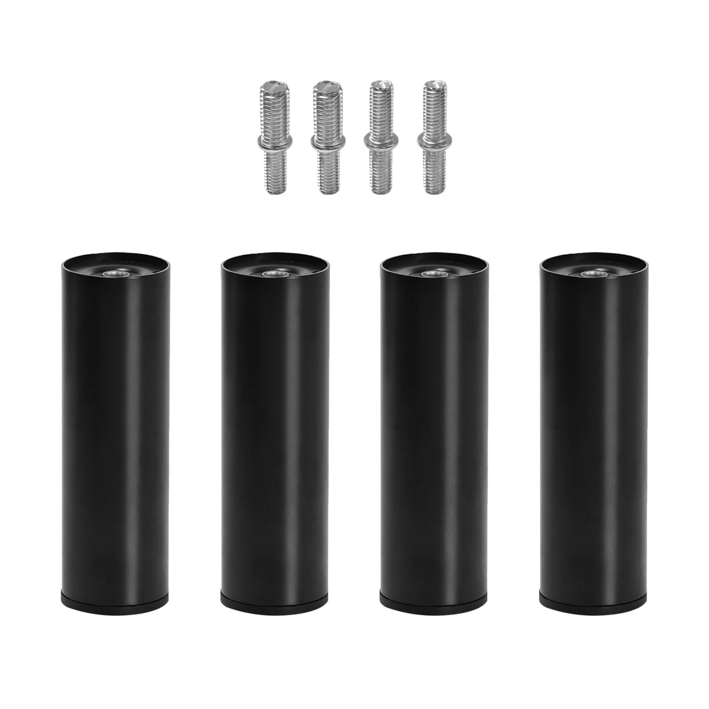 Skuehod 8 Inch Metal Bed Legs Replacement For Adjustable Bed Base Frame, Non-Adjustable Heavy Duty Screw In Feet
