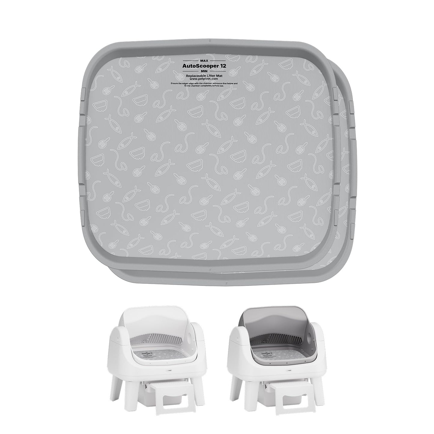 Litter Pad For Autoscooper 12, Waterproof Scratch-Resistant Non-Stick Pad, 15.39 X 13.74 Inches, Fit For Autoscooper 12 Self-Cleaning Litter Boxes, 2-Pack? Not Compatible With Autoscooper 11