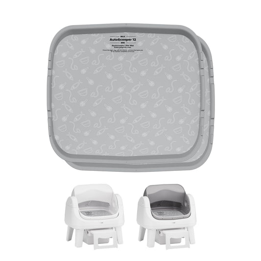 Litter Pad For Autoscooper 12, Waterproof Scratch-Resistant Non-Stick Pad, 15.39 X 13.74 Inches, Fit For Autoscooper 12 Self-Cleaning Litter Boxes, 2-Pack? Not Compatible With Autoscooper 11