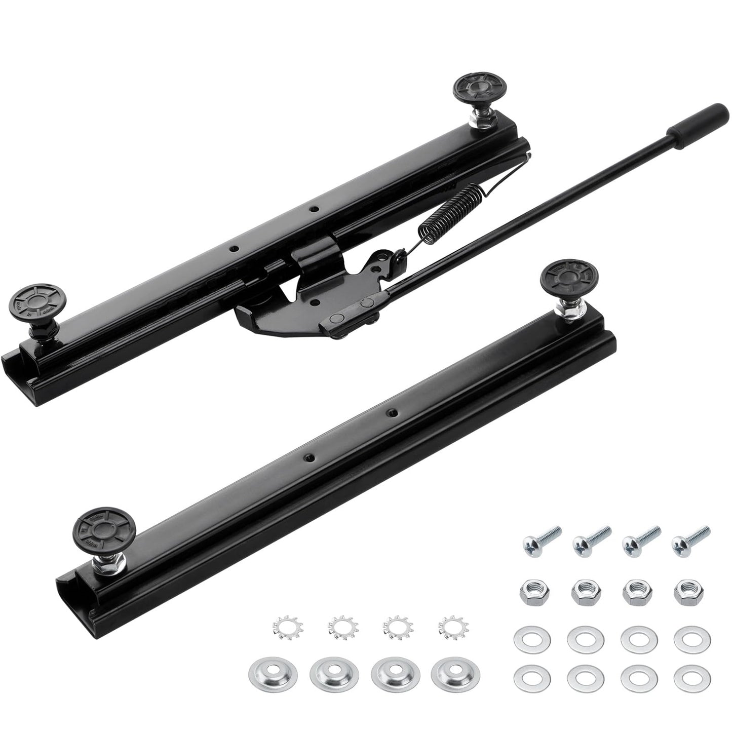 Racewill Seat Slider Kit With Hardware - Fits Go Kart, Go Cart, Bucket Seats - Universal